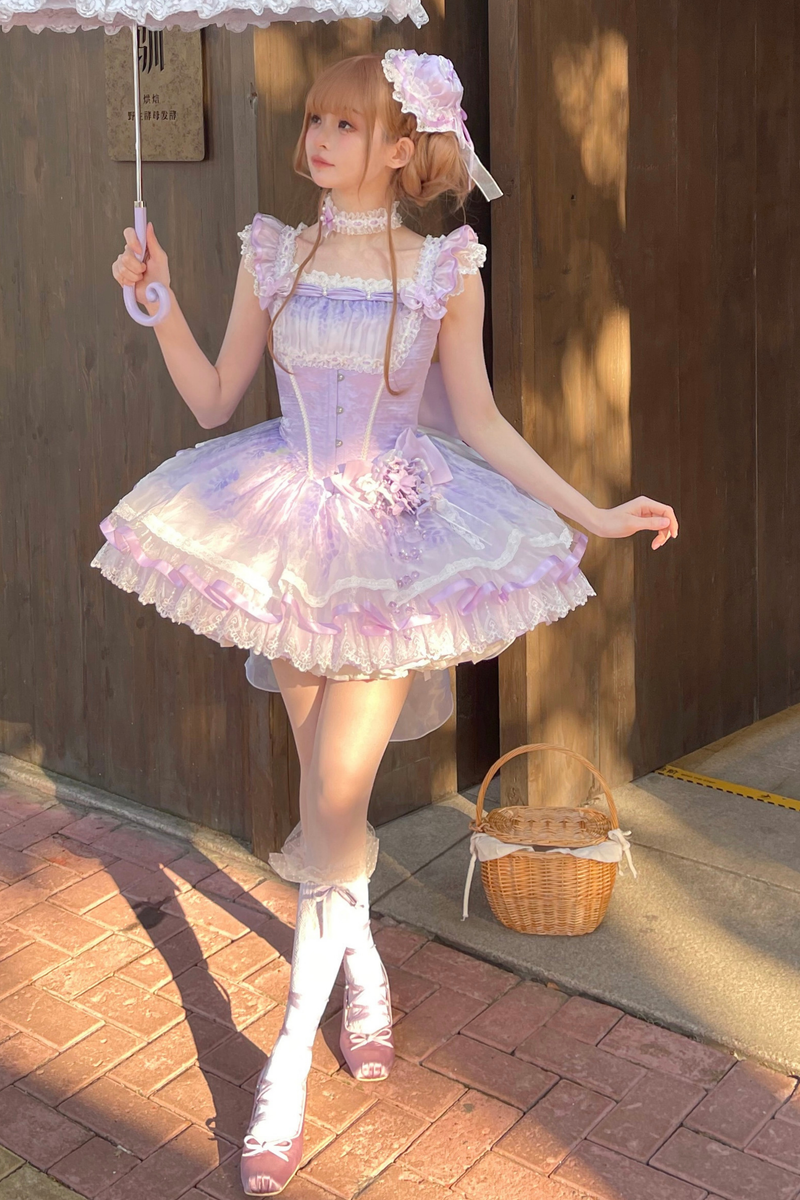 [pre-order] Ballet Style Dress + Hat + Headband + Ribbon Tail