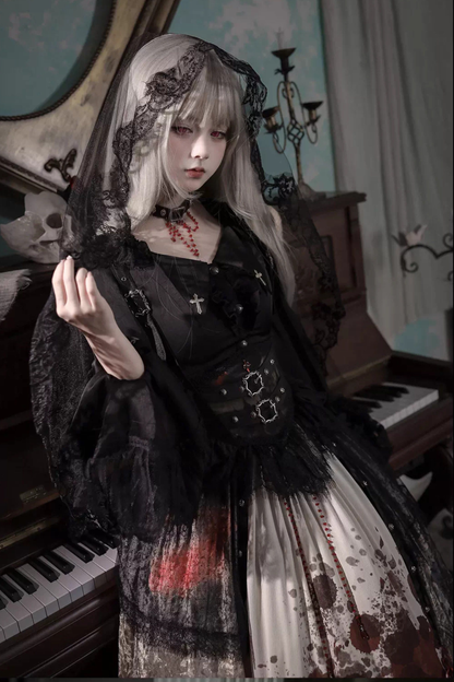 Gothic Lolita Dark Jumper Skirt + Shirt