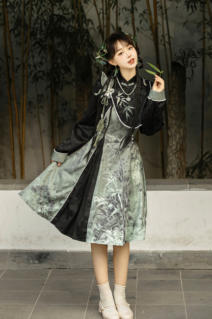 Neverland Smoked Chinese-style Lolita Suspender Dress + Short Chinese-style Jacket