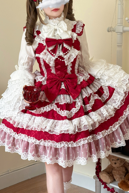 [pre-order] Heart Throbbing Lolita Dress + Ruffle Blouse