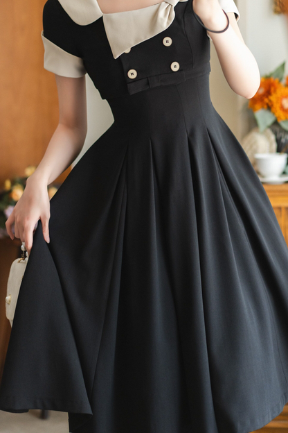 French Retro Flare Dress + Short Jacket