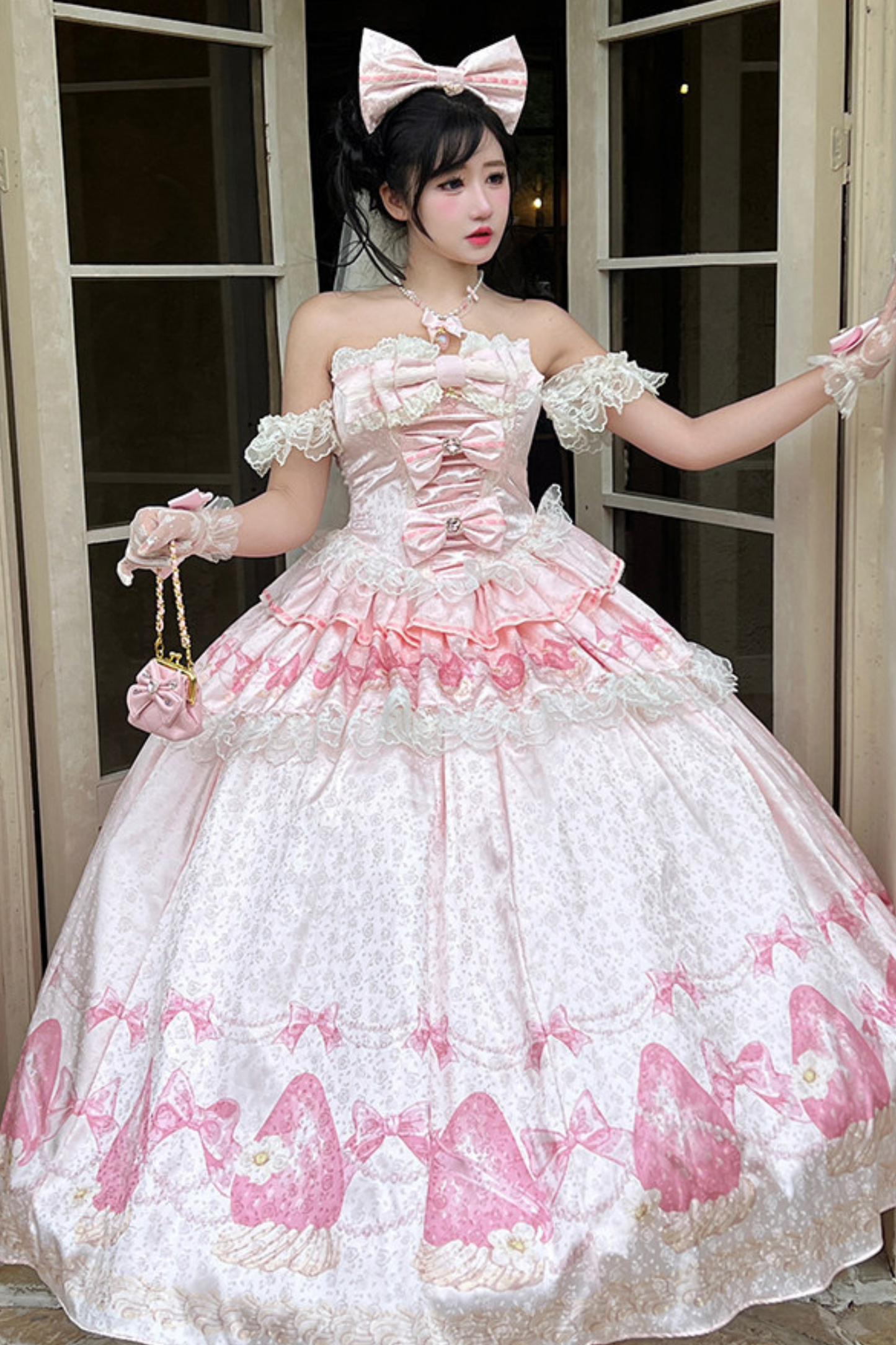 Ribbon Love Strawberry Princess Dress + Skirt