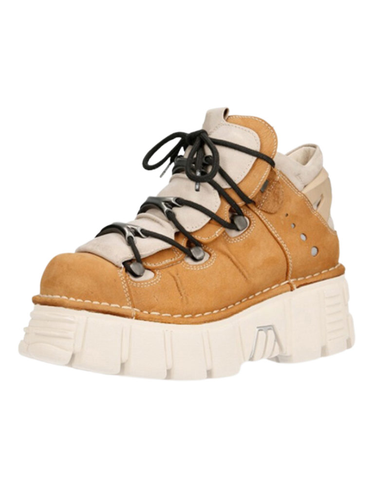 11-colors Punk Rock Retro Leather Metal Power Sole Sneaker