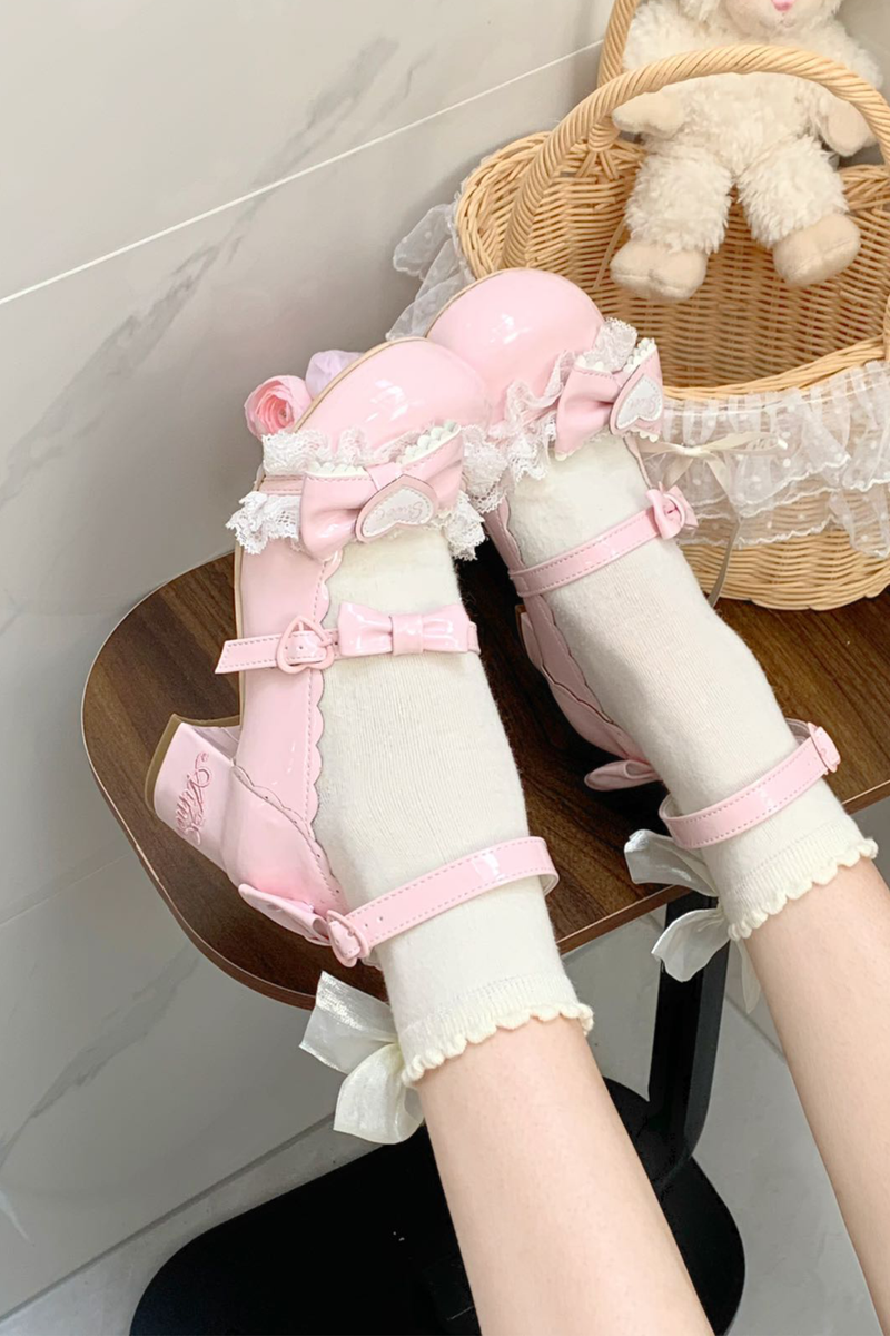 Lace Ribbon Lolita Shoes