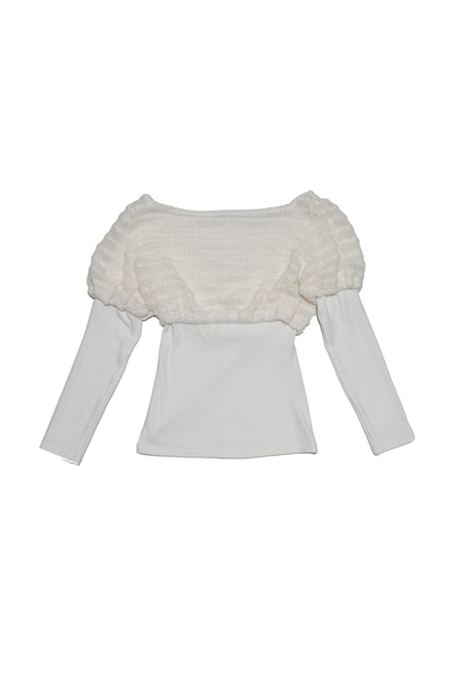 Draped Collar Whip Top