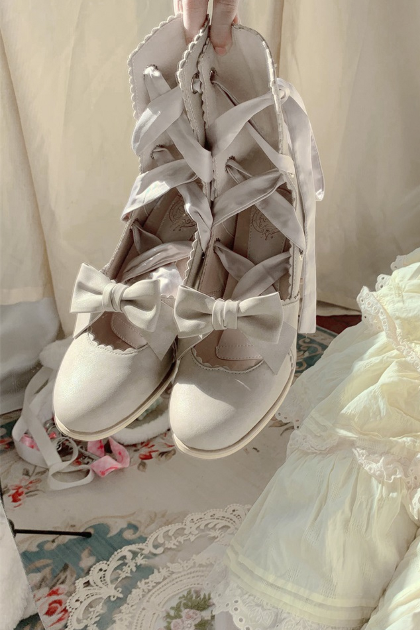 Ribbon Lace-up Lolita Shoes