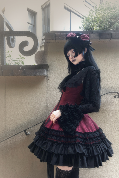 Dark Tailored Slim Gothic Lolita Dress + Outerwear