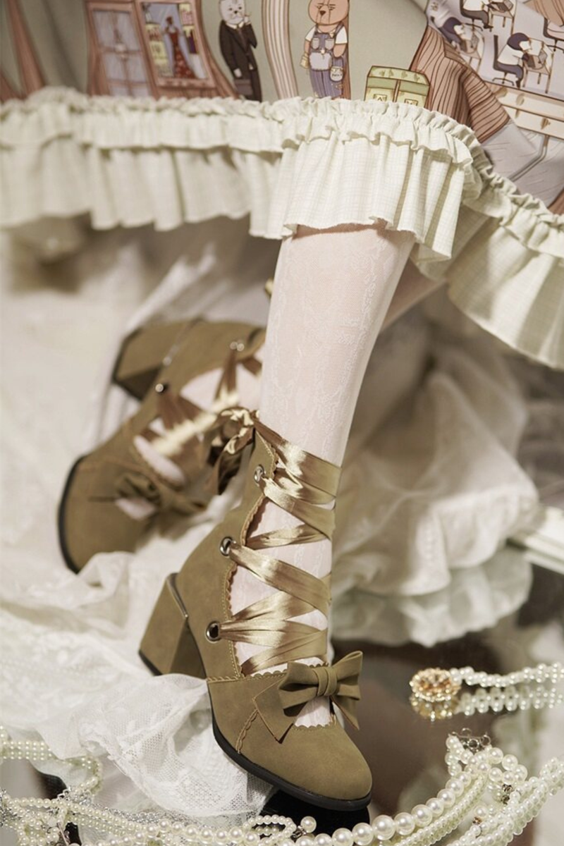 Lace-up Retro Lolita Shoes