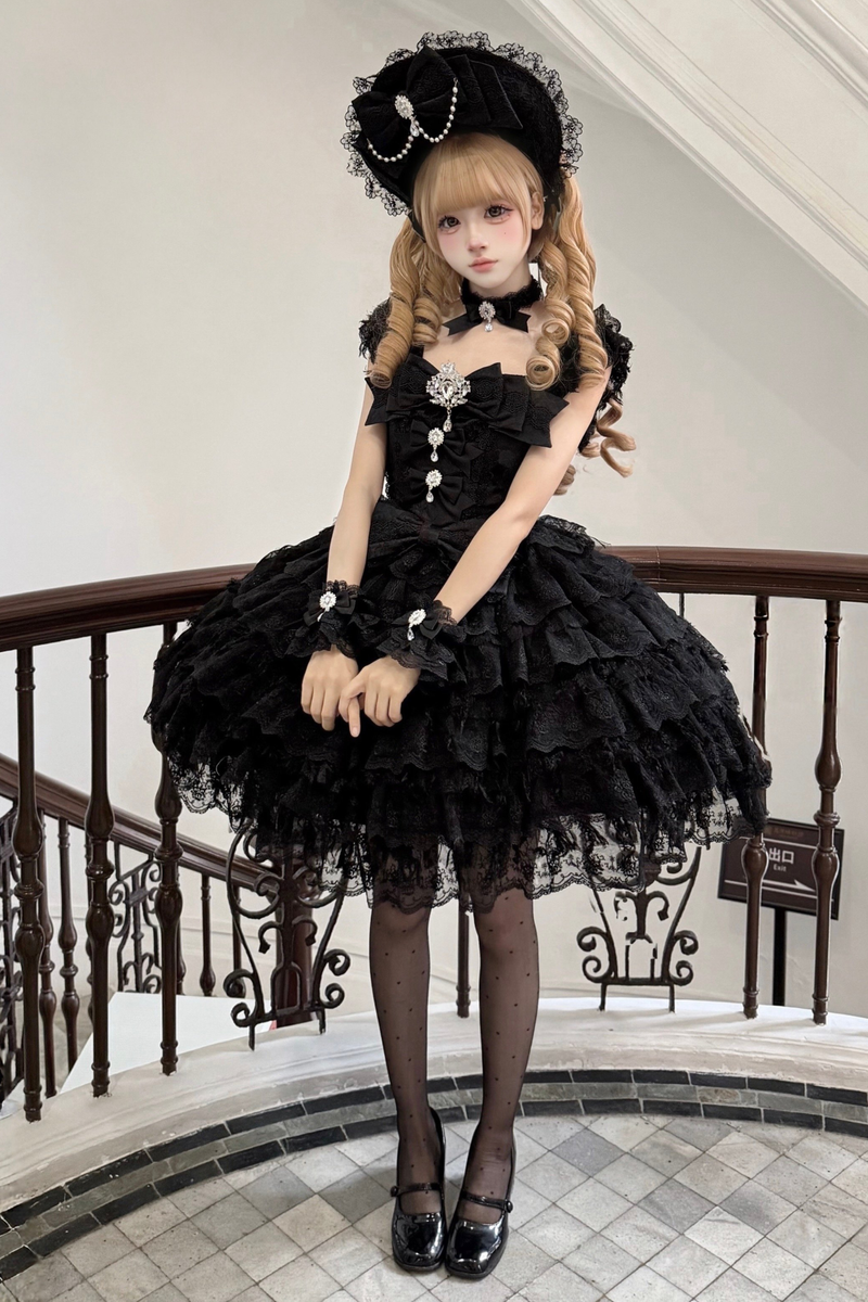 Sugar Lolita Dress + Necklace + Ribbon