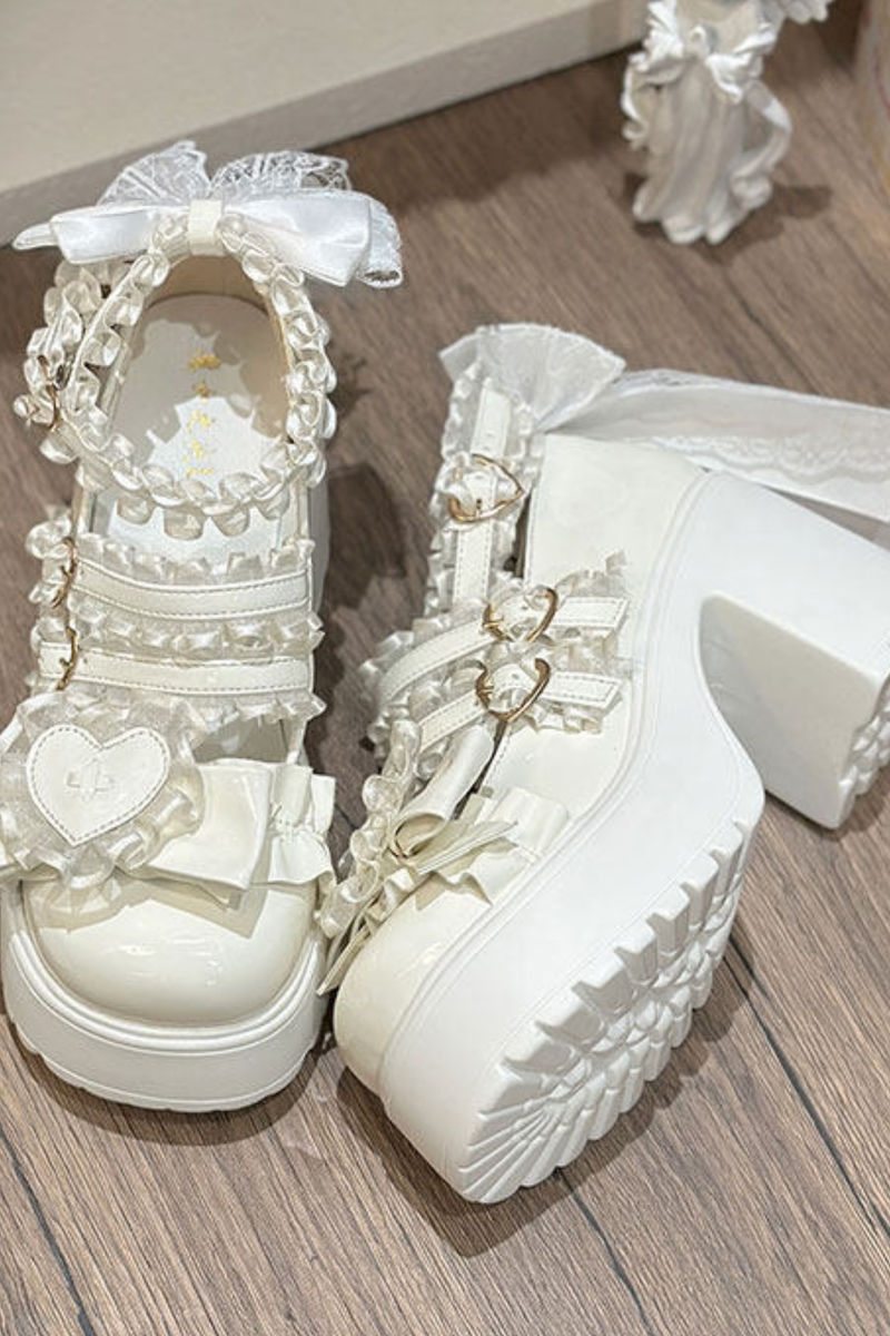 Lace Ruffle Lolita Shoes