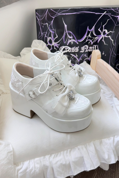 Dark Sweet Love Ribbon Shoes