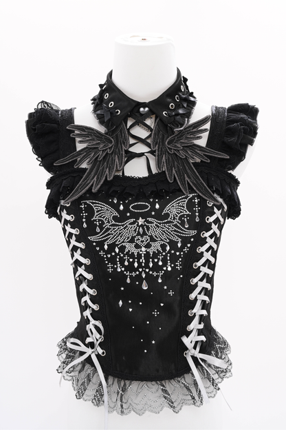 Metallic Angel Rhinestone Top