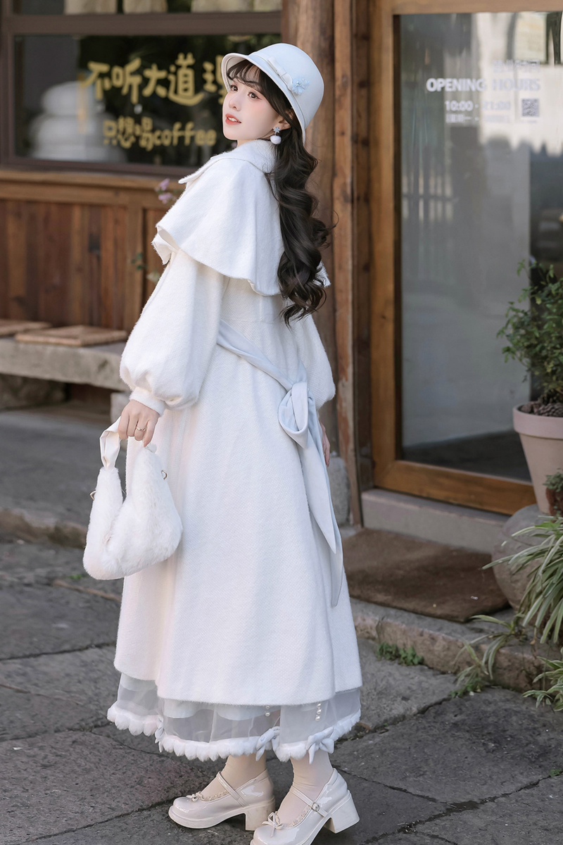 Clear Sky Lolita Coat + Tops + Skirt