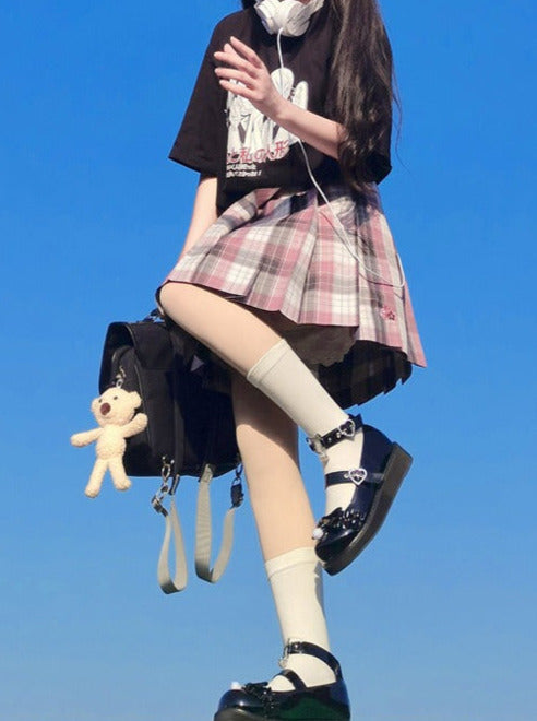 Nya Kokoro Lolita Retro Soft Girl Round Toe Shoes