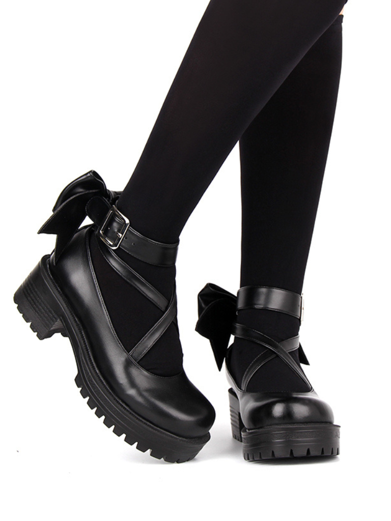 Lace-up Bow Shoes