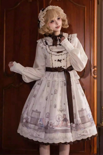 [pre-order Deadline: March 26] Cherry Lolita Dress + Jumper Skirt + Shirt + Bonnet + Headband