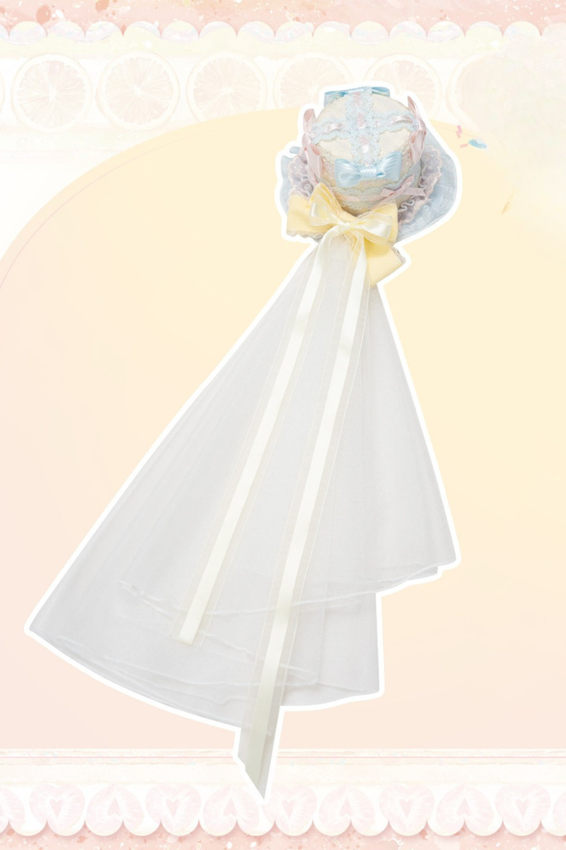 [pre-order] Slice Cake Lolita Dress + Jumper Skirt + Headband + Clip + Hat