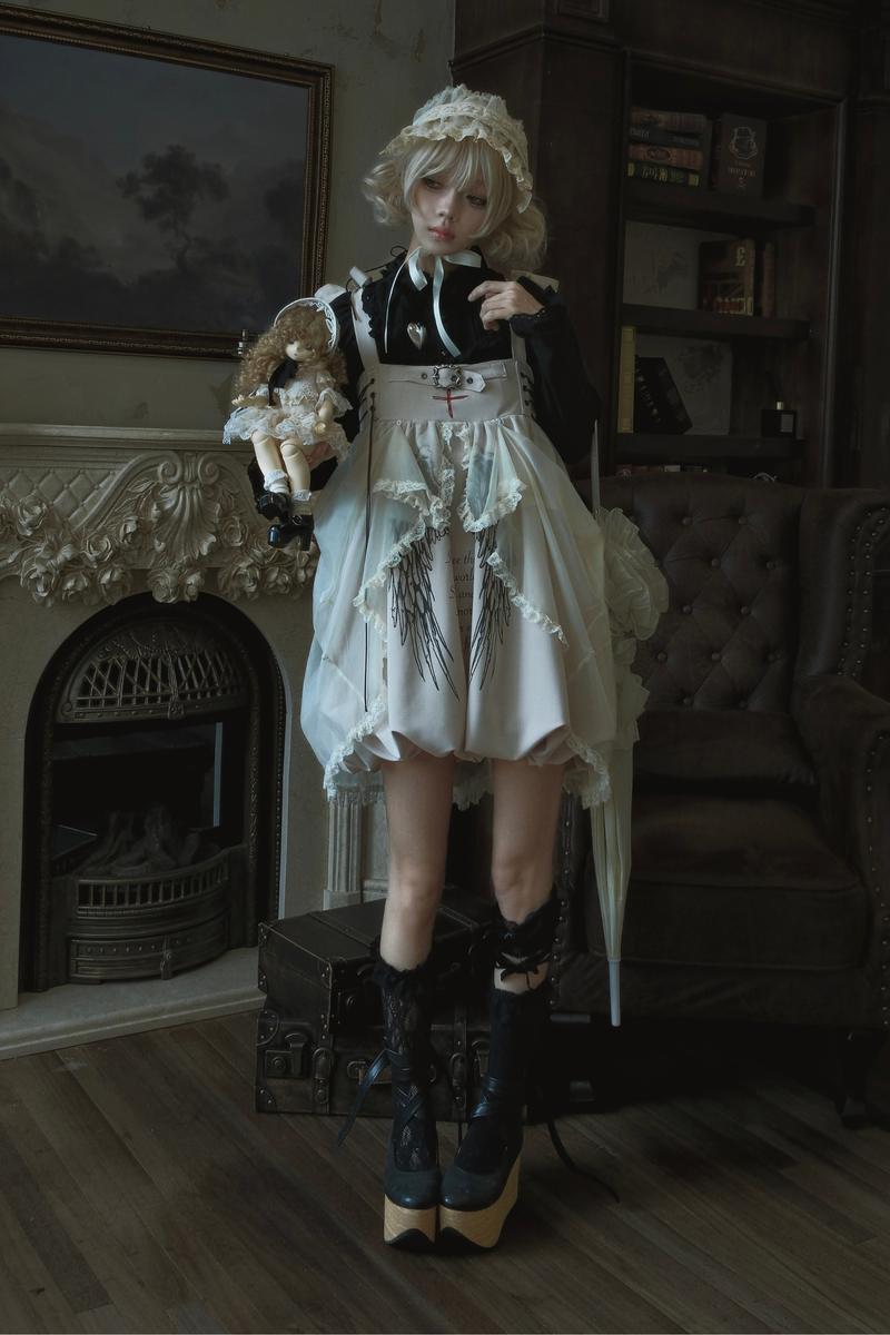 Gothic Balloon Suspender Dress