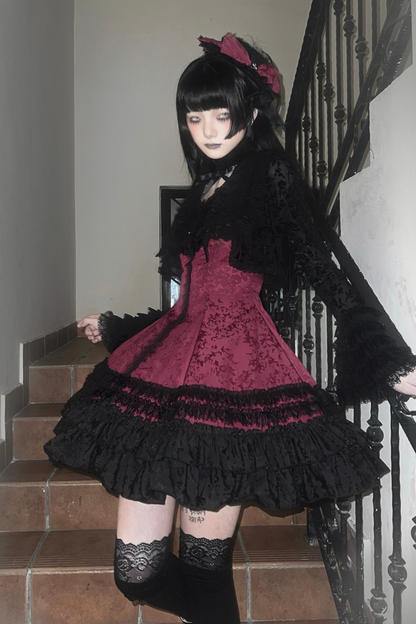 Slim-fit Gothic Lolita Jumper Skirt + Jacket