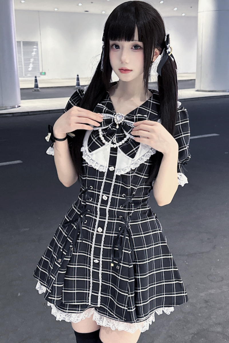 Ribbon Puff Sleeve Top + Inner Pants