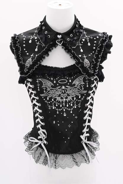 Metallic Angel Rhinestone Top