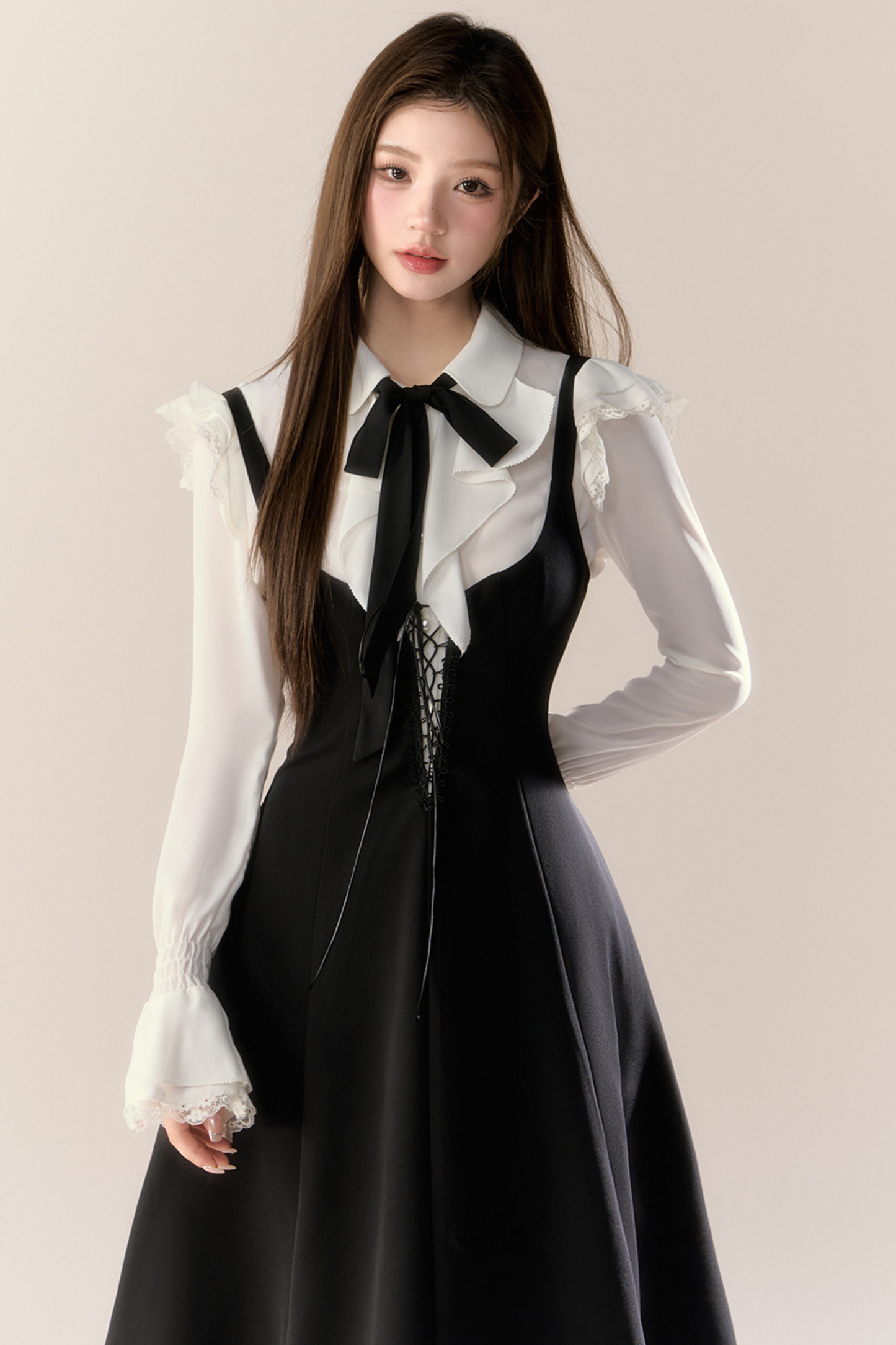 French Blouse + Suspender Skirt