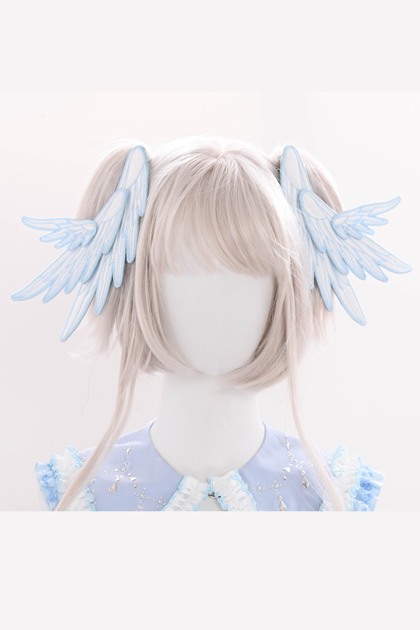 Aqua Angel Line Top + Skirt + Shirt Collar + Sleeve + Hat + Clips