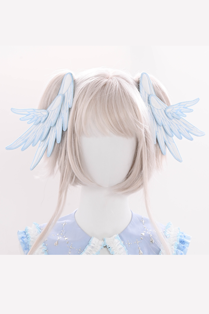 Aqua Angel Line Top + Skirt + Shirt Collar + Sleeve + Hat + Clips