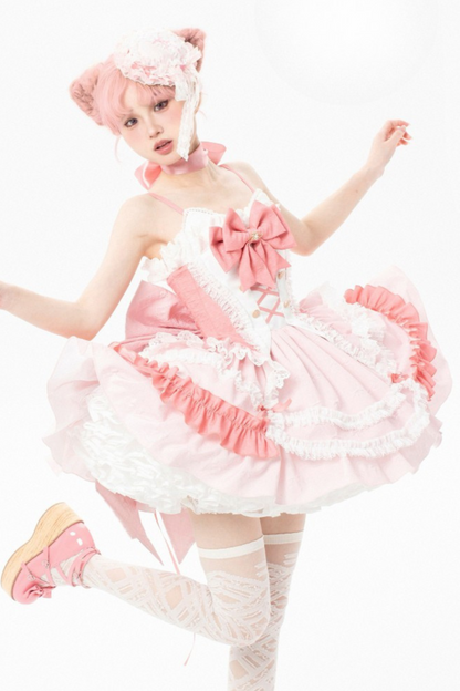 [pre-order] Berry Heart Ruffled Ribbon Lolita Set