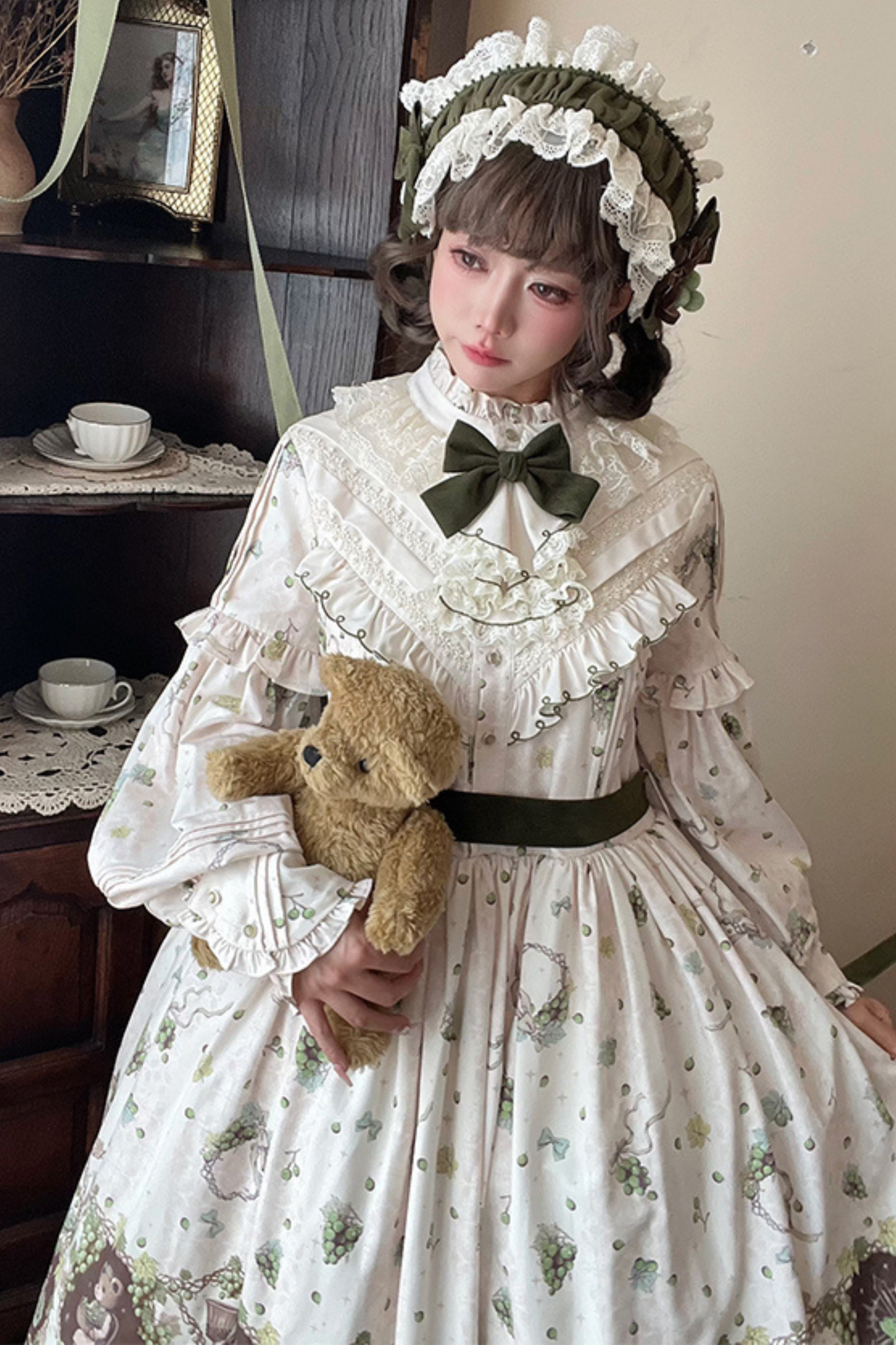 Winery Retro Bear Lolita Dress