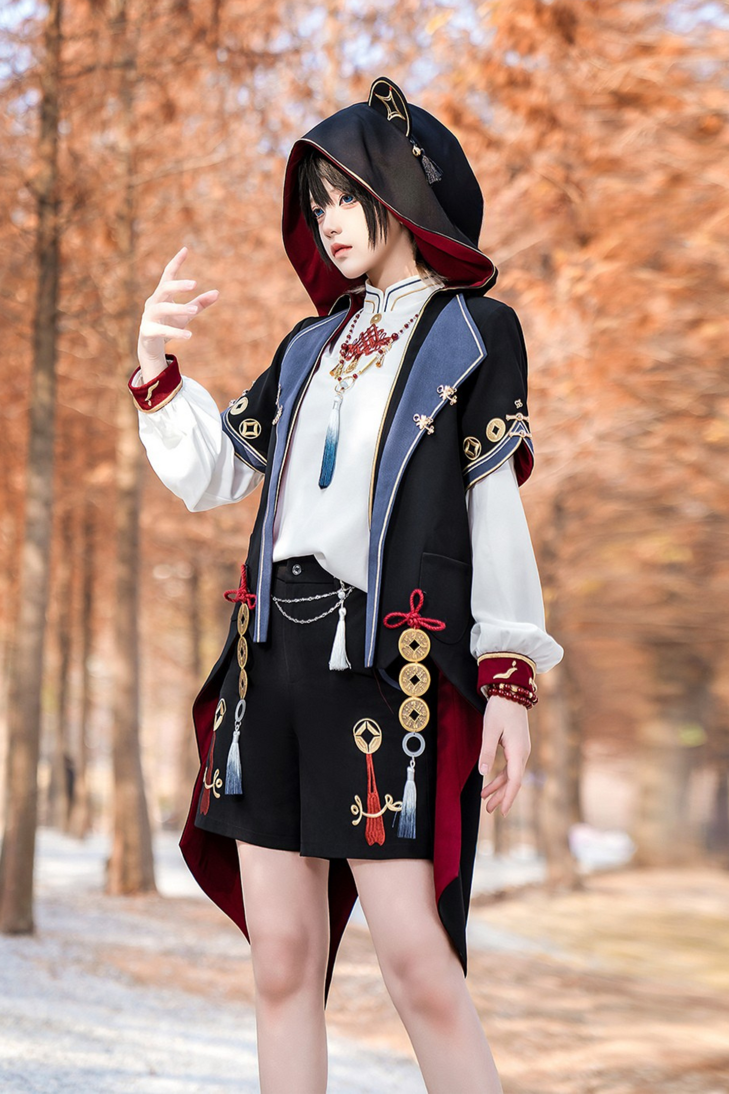 Treasure Chinese-style Element Hoodie Jacket Suit Set