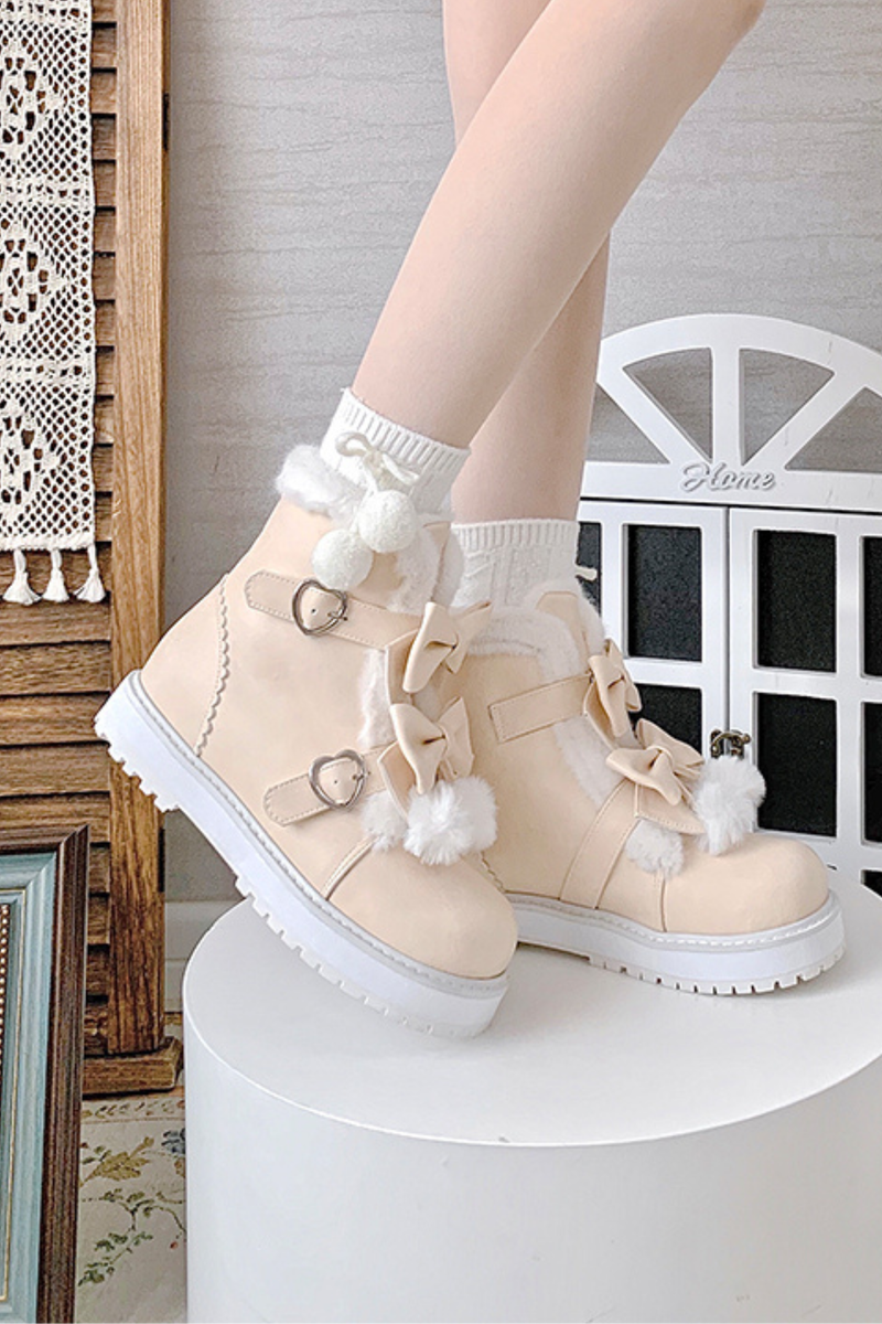 Ribbon Platform Sole Boots