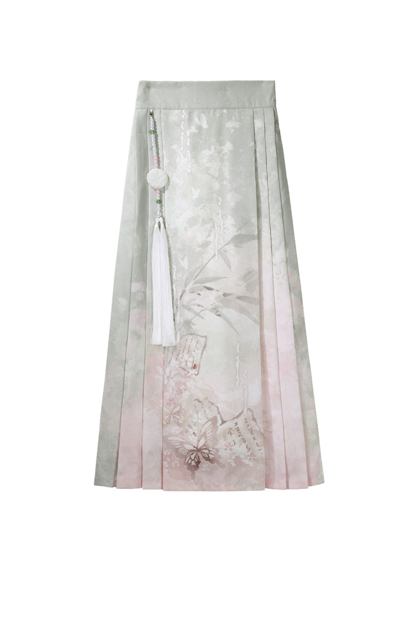 Retro China Top + Long Skirt