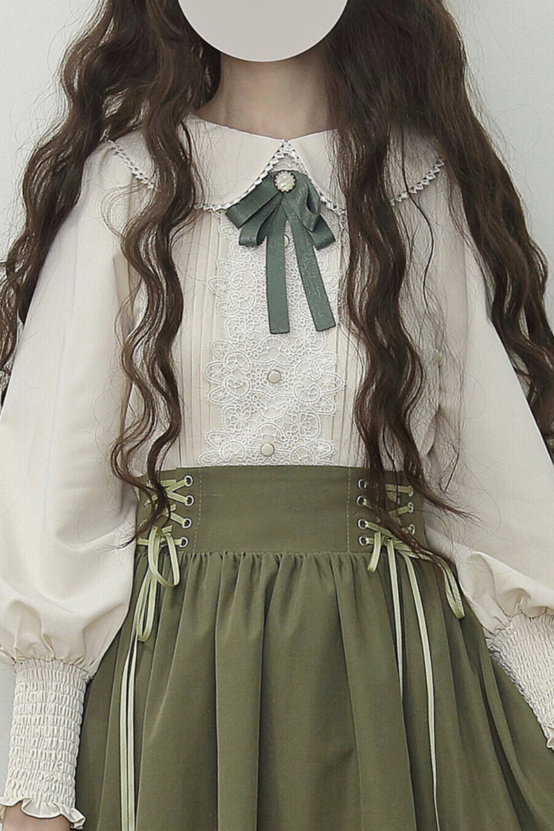 [pre-order] Retro Sweet College Shirt + High Waist Flare Skirt
