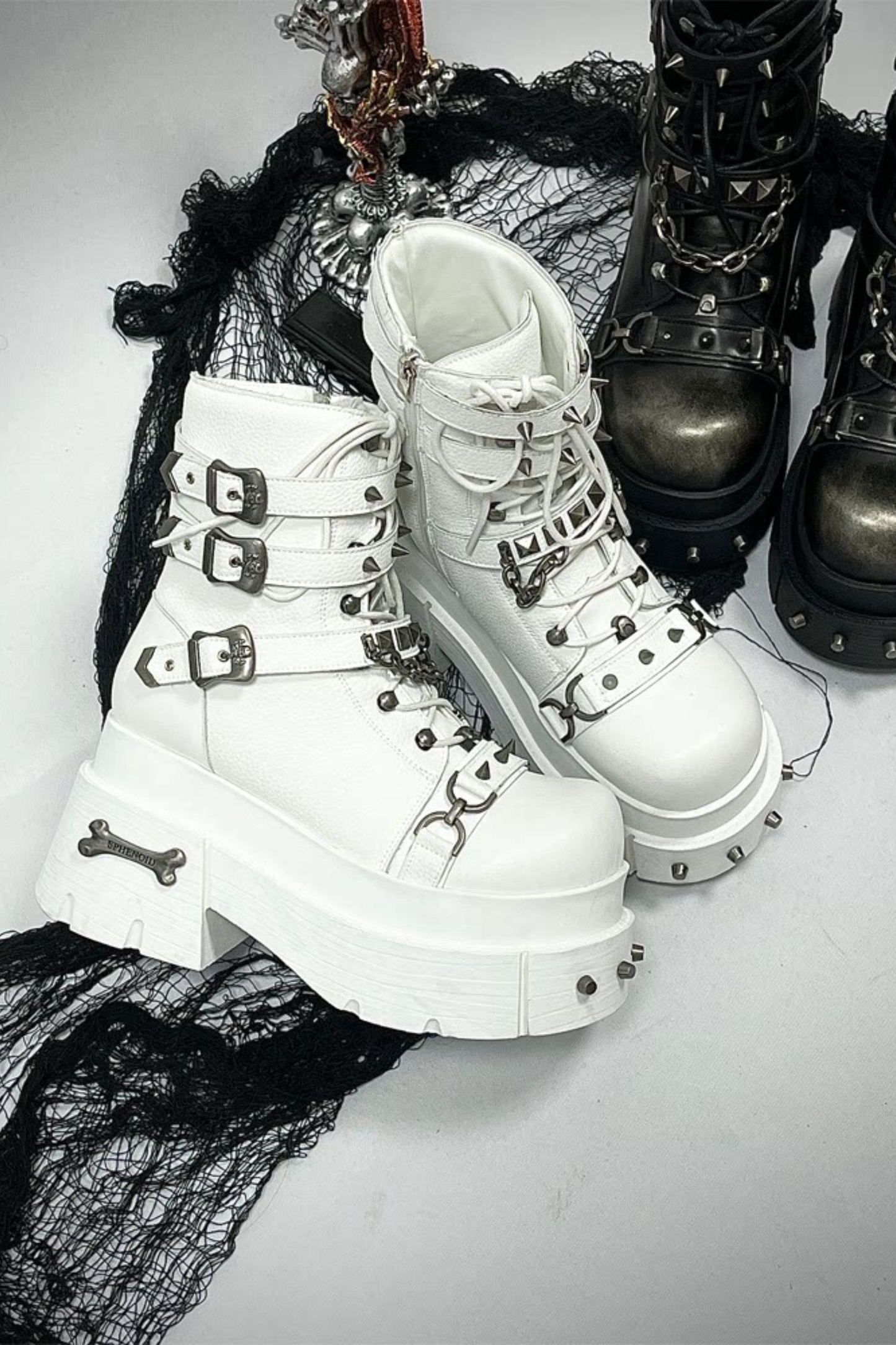 Leather Punk Platform Boots