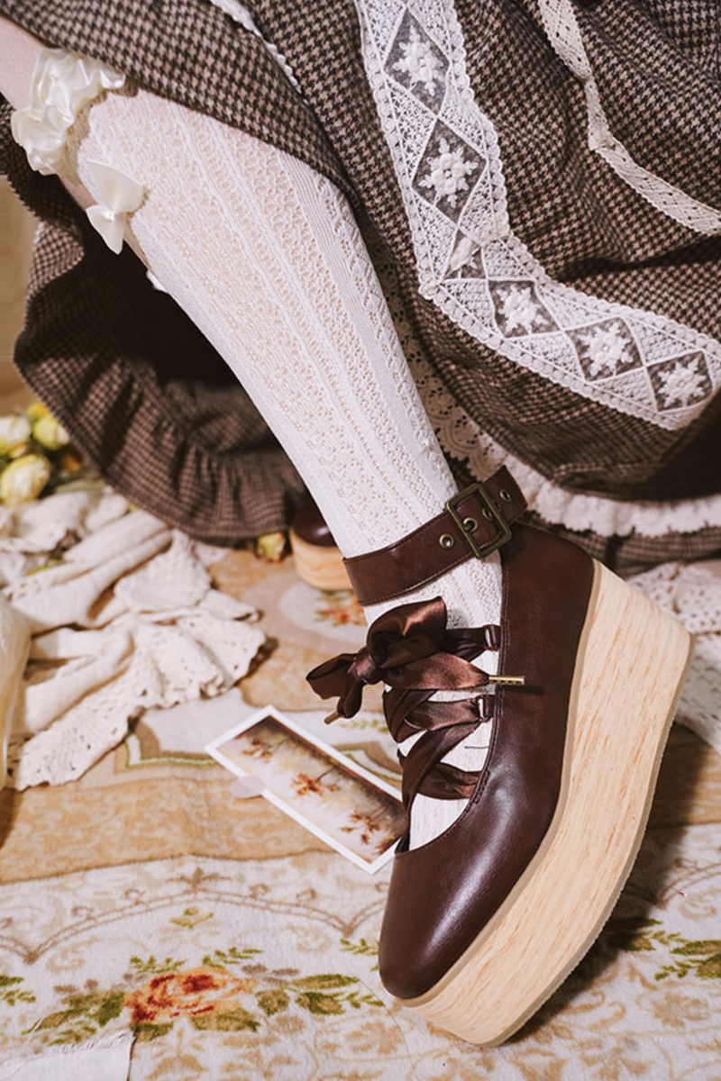 Ribbon Platform Lolita Shoes