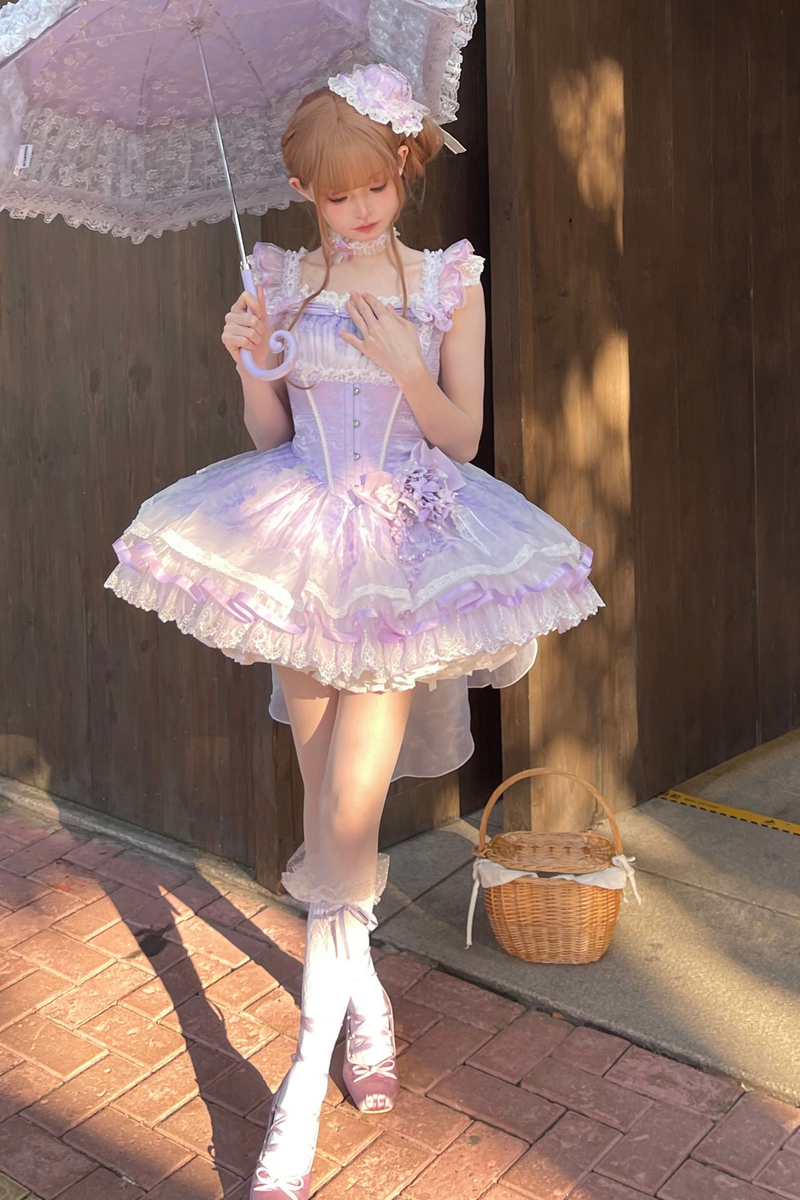 [pre-order] Ballet Style Dress + Hat + Headband + Ribbon Tail