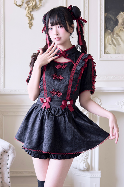 Sweet Chinese-style Set + Pair of Bun Hairpins