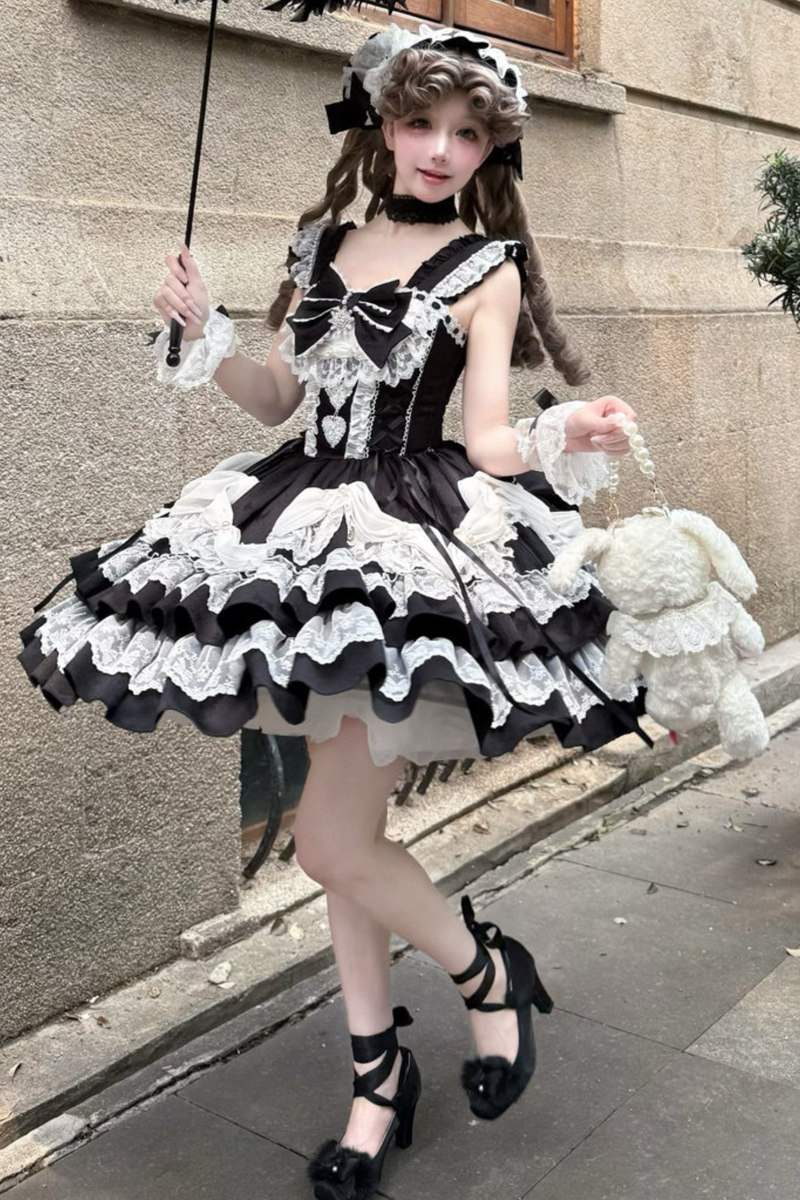 Sweet Ruffle Tiered Lolita Dress