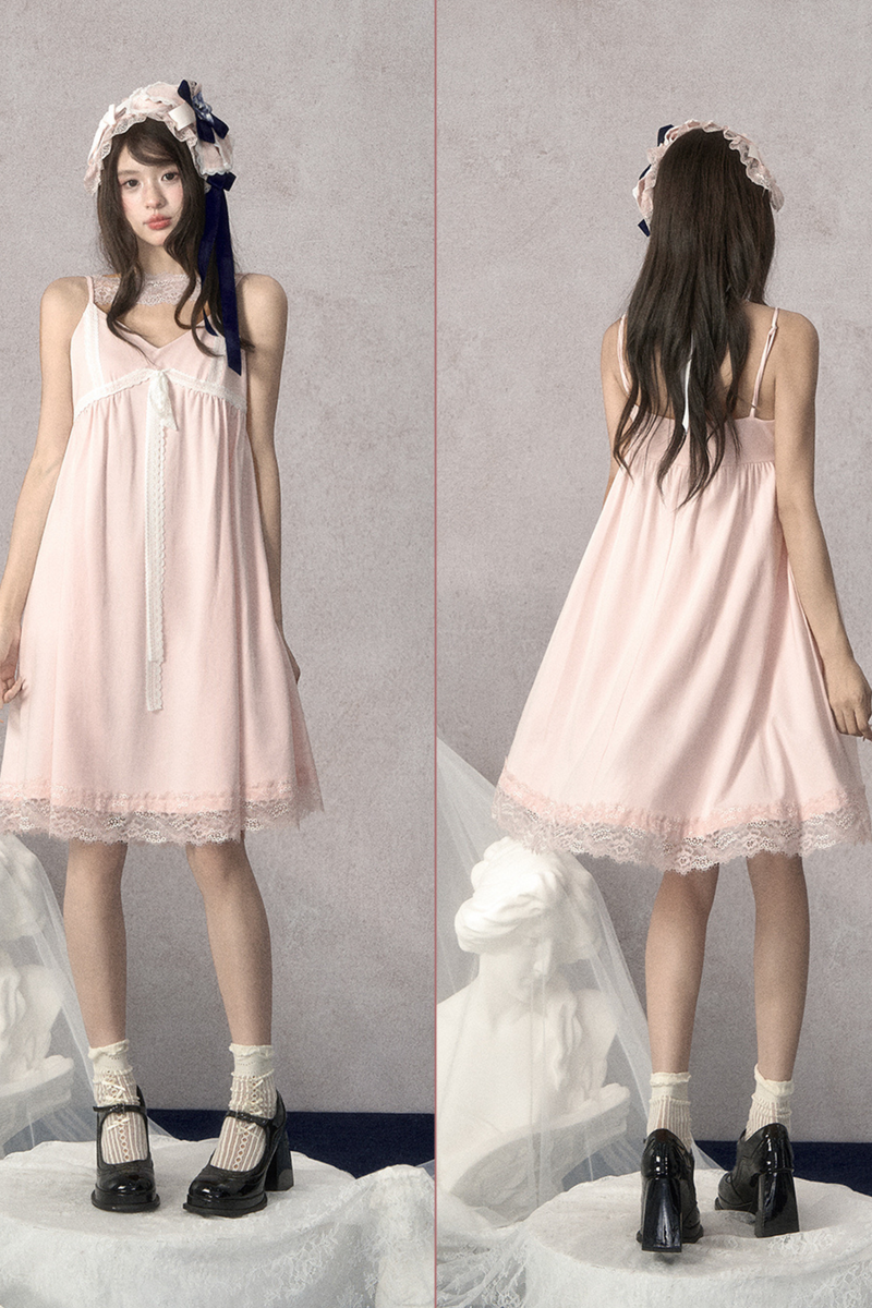Sweet Chinese-style Suspender Dress