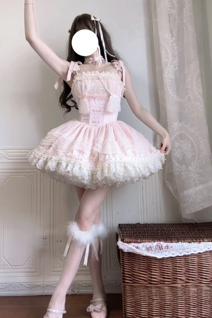 Sweet Jenny Lolita Jumper Skirt + Necklace + Hat + Headband