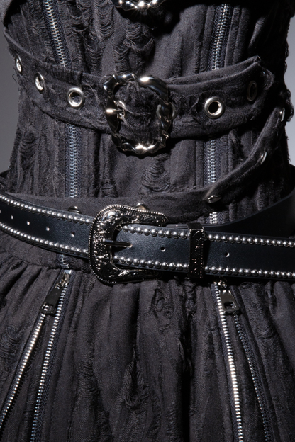 [pre-order] Dark Gothic Style Sleeveless Dress + Belt
