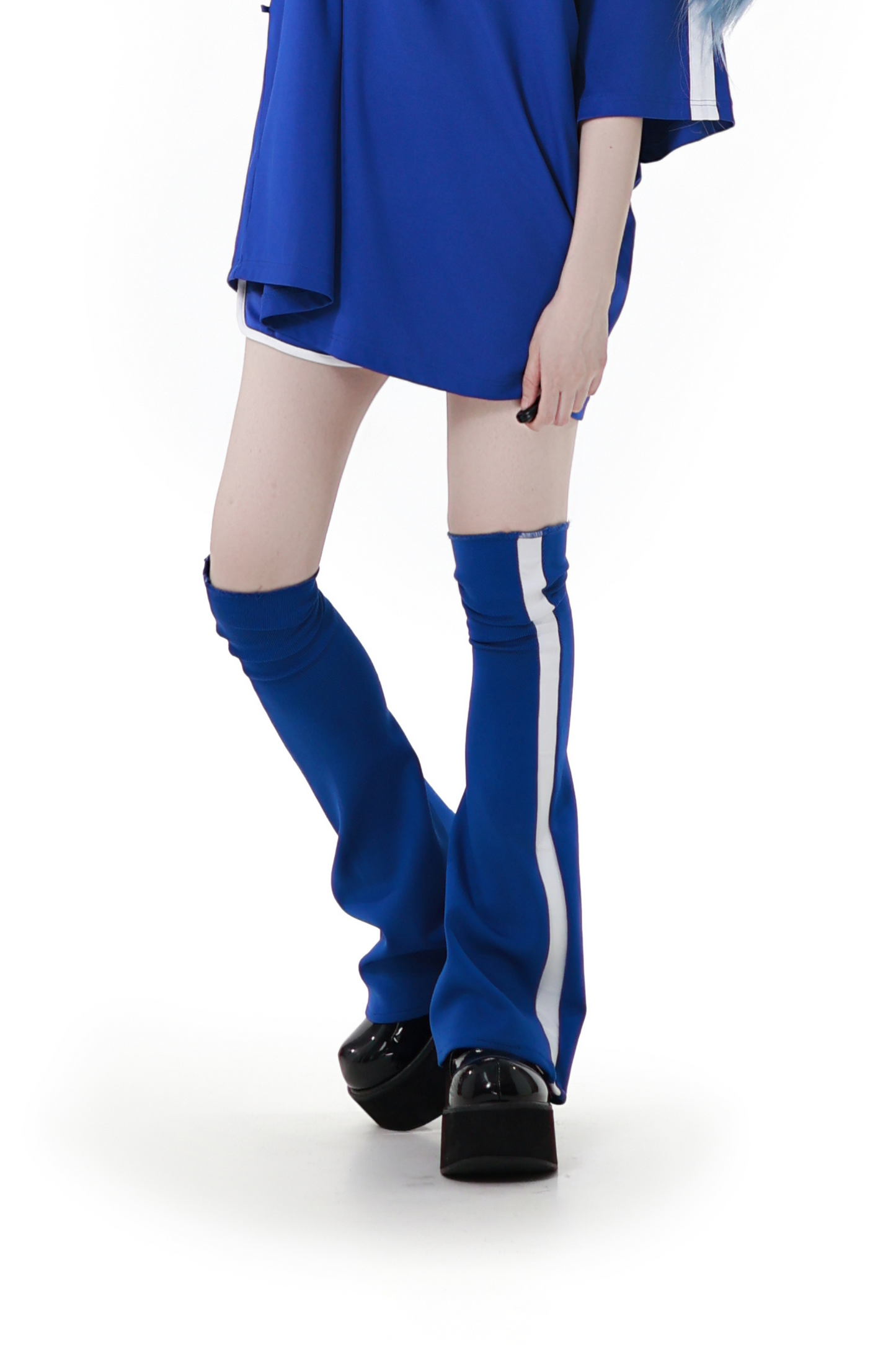 Subculture Loose Oversized T-shirt + Pants + Leg Warmers + Angel Devil Hairpins