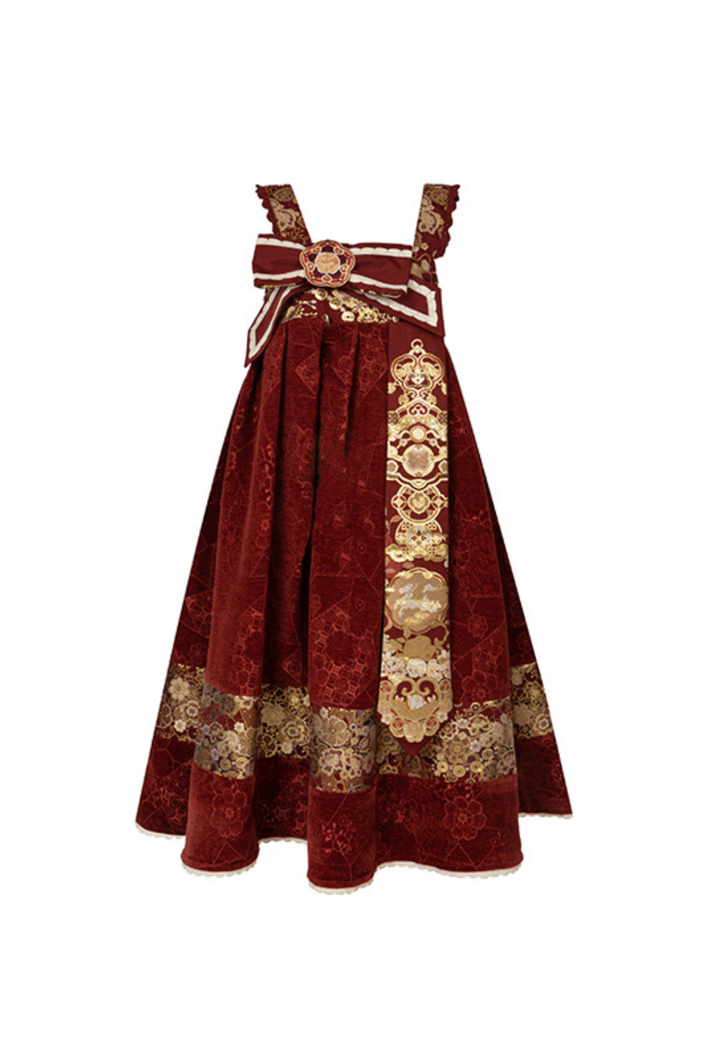 Velvet Dark Red Dress + Top + Jacket + Accessories