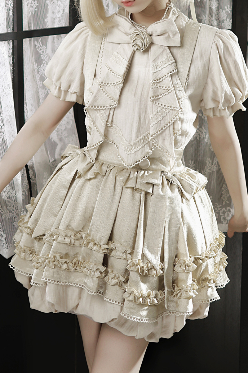Antique Lolita Top + Suspender Skirt