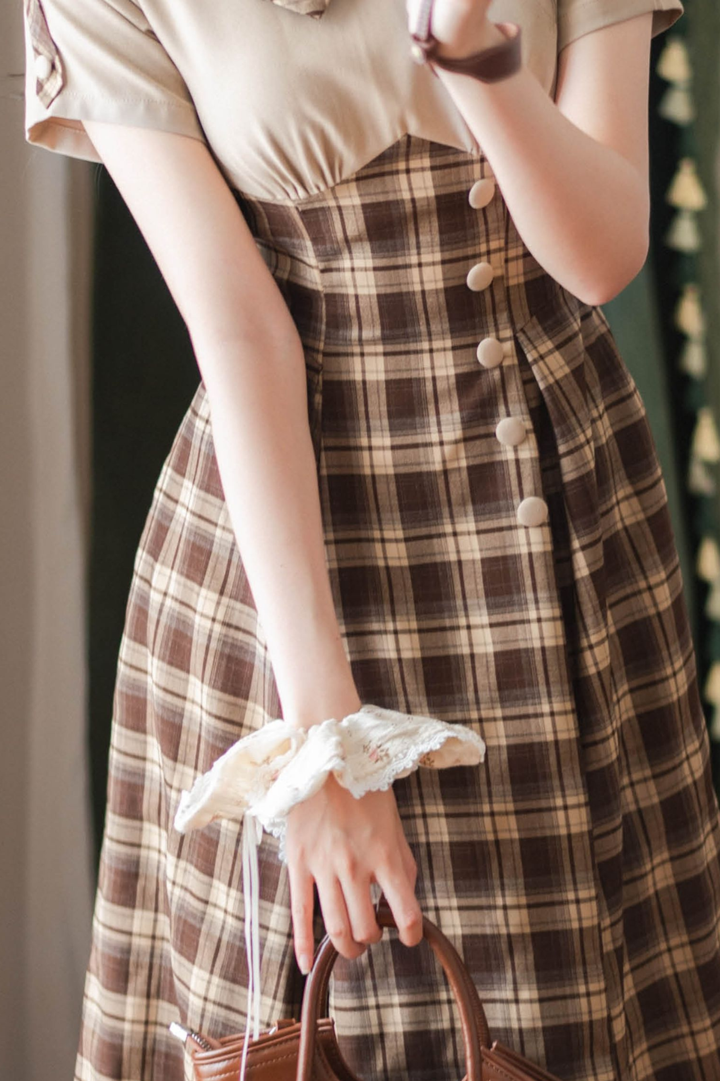 Retro Plaid Lolita Dress