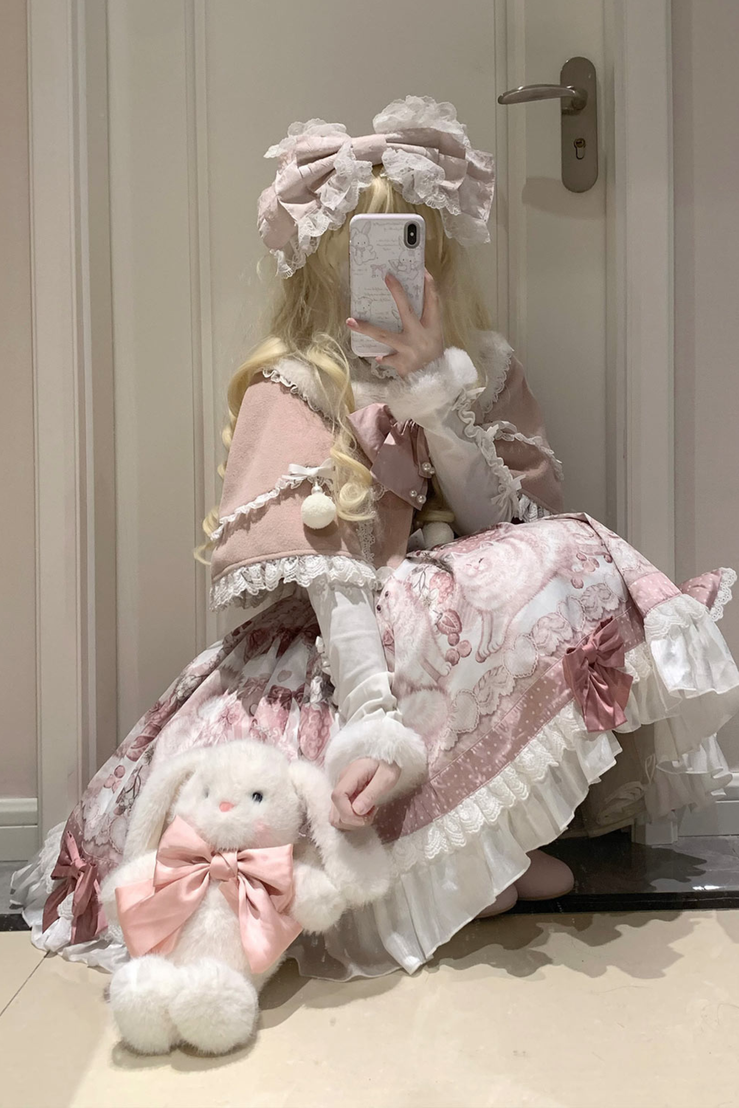 Sweet Cat Princess Lolita Dress + Shawl