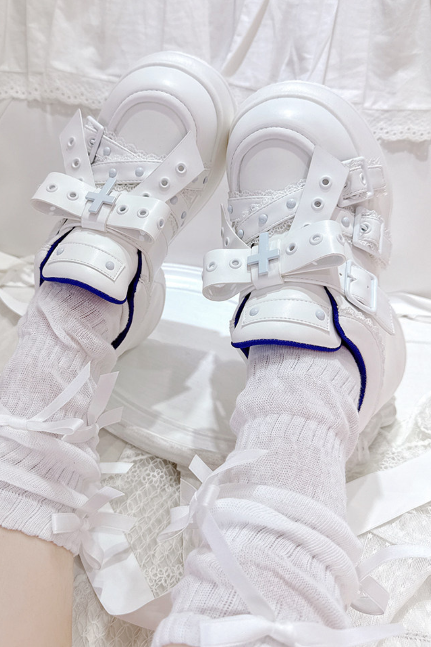 Ribbon Subculture Platform Shoes