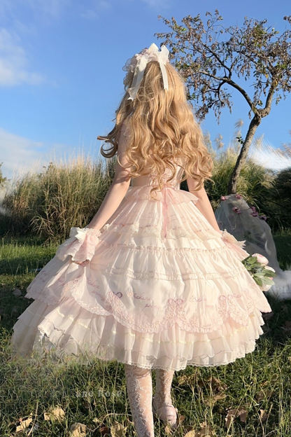 Sweet Cherry Lolita Dress + Jsk + Hairband + Hat + Necklace + Sleeve