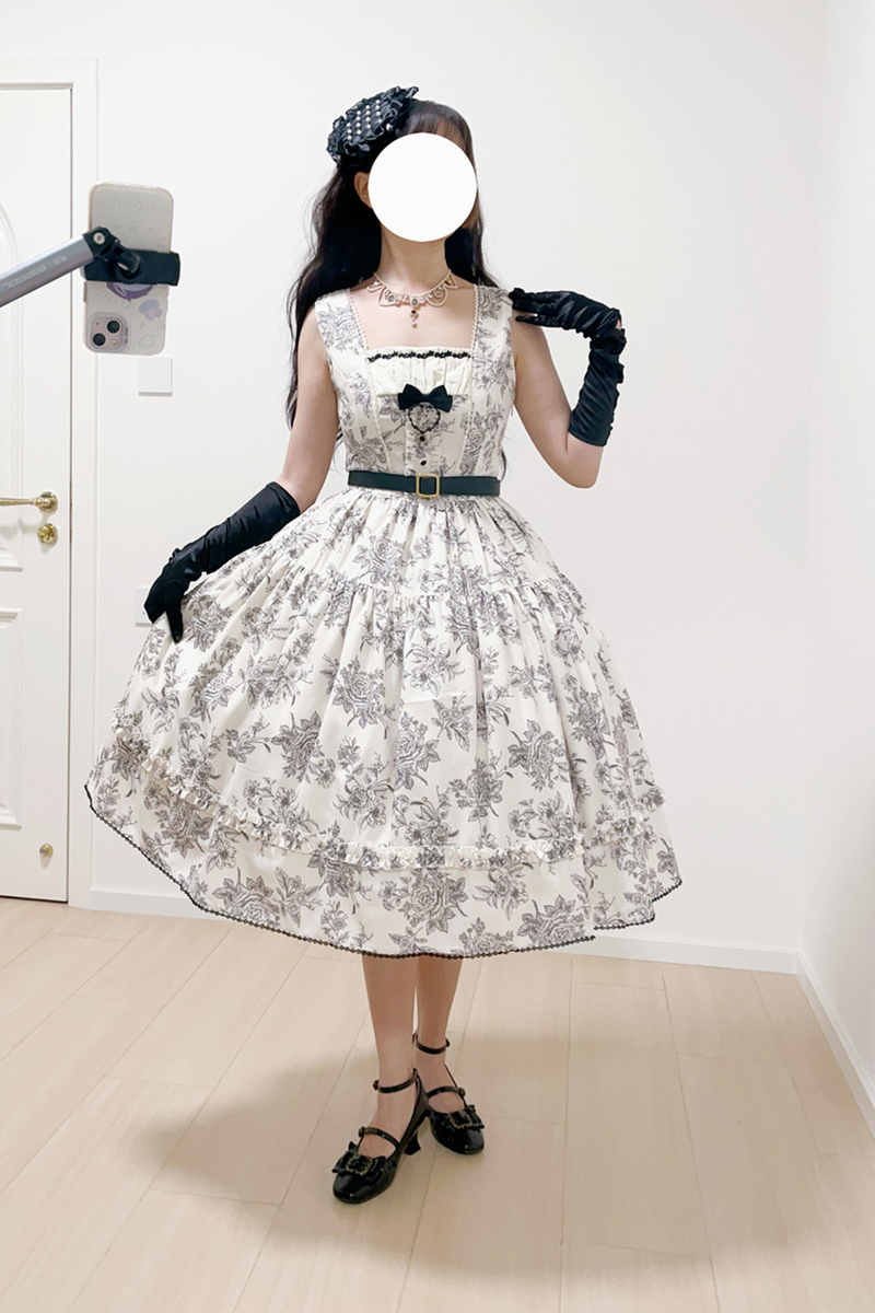 Sketch Wild Rose Lolita Jumper Skirt
